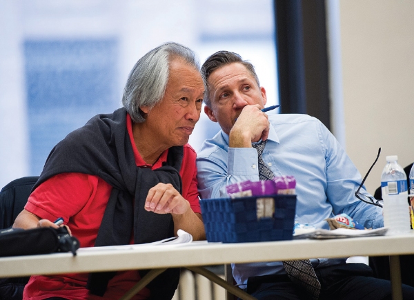 Donald Chan and Joey McKneely working together on West Side Story. Photo by Christopher Dugan.