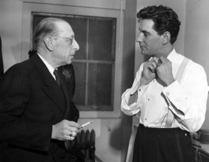 Bernstein with composer, Igor Stravinsky, 1946. Photographer: Ben Greenhaus. Courtesy of the Library of Congress Music Division.