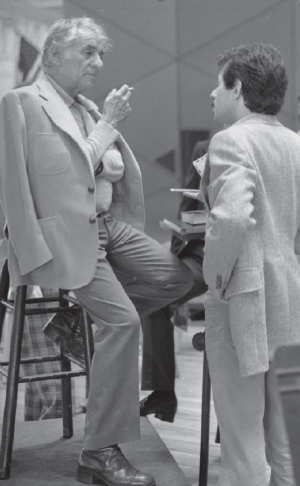 Leonard Bernstein and Richard Ortner. Photo by Heinz Weissenstein (Whitestone Photo).