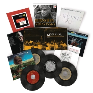 Bernstein conducts Stravinsky box set package image.