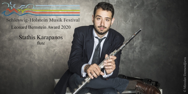 Schleswig-Holstein Musik Festival, Leonard Bernstein Award 2020. Stathis Karapanos, flute. Photo by Miroslav Dermendjieva.