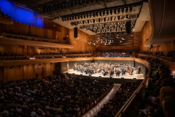 New York Philharmonic performs at the newly reopened David Geffen Hall, 2022.