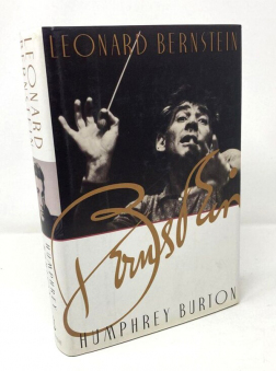 Photograph of book cover to the book Leonard Bernstein by Humphrey Burton