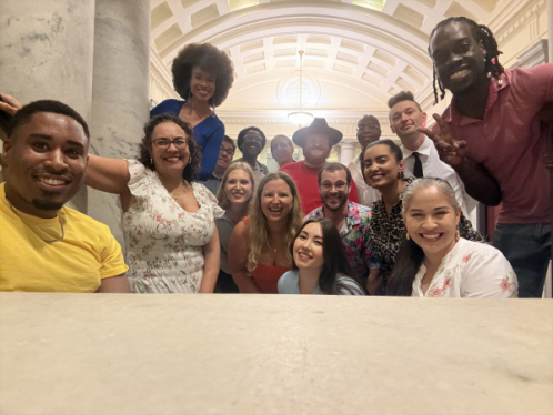Group of people smiling
