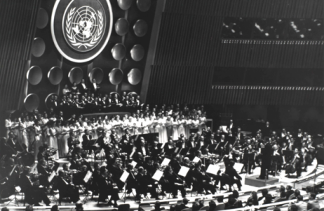 "Missa Solemnis"; United Nations, October 24, 1955, courtesy of the New York Philharmonic Archives