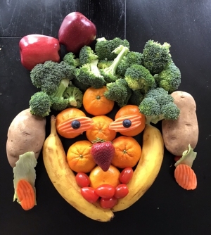 Face made of vegetables